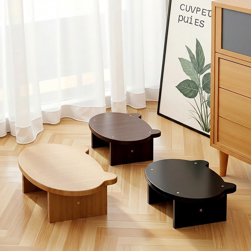 Footrest Under Desk - 木製のテーブル下用フットレスト。家庭用、無垢材製、人間工学に基づいたデザインで、オフィスや自宅での使用に最適。デスク下に設置して、足の疲れを和らげます。