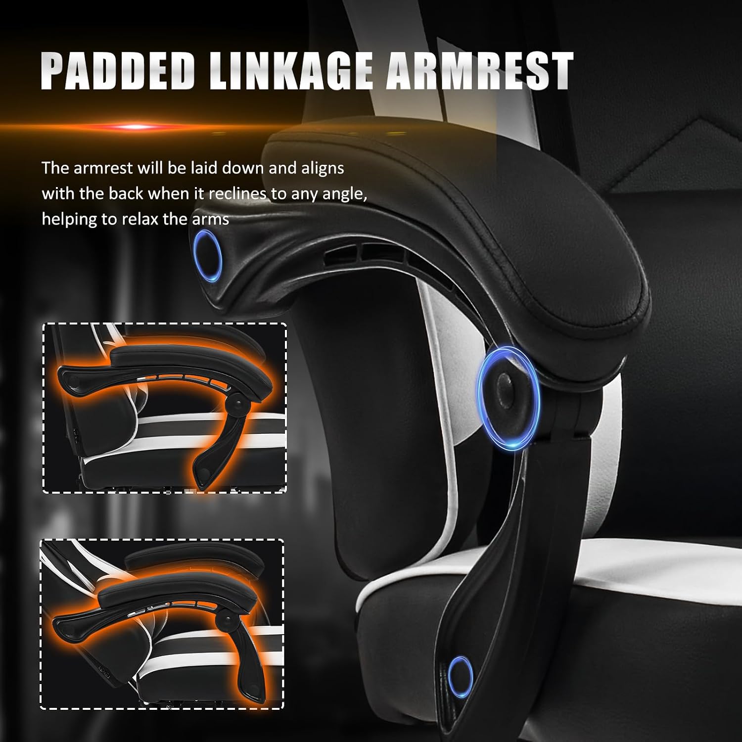 フットレスト付きゲーミングチェア、大人用ビデオゲームチェア、 - Video Gaming & Esports Usd Acc のレビューと価格