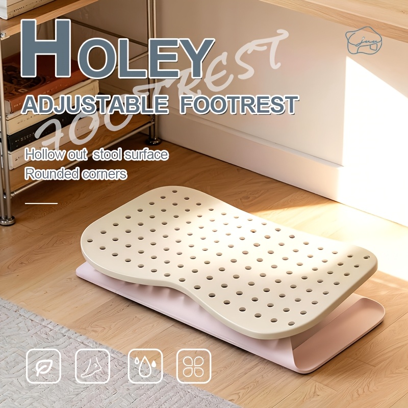 持ち運び可能な、穴あきデザインのフットレスト。人間工学に基づ - Footrest Under Desk のレビューと価格