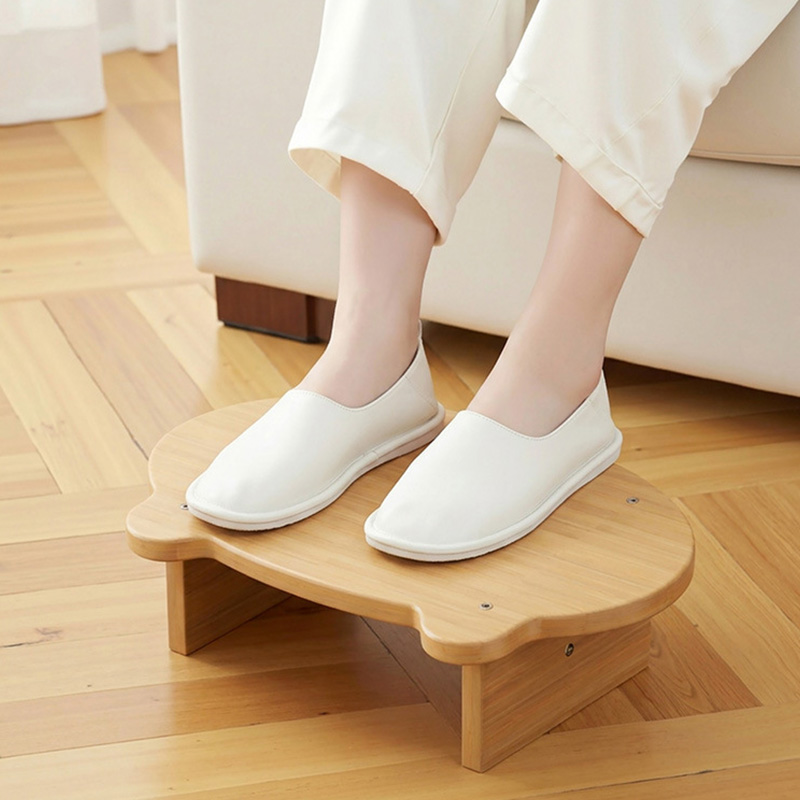 木製のテーブル下用フットレスト。家庭用、無垢材製、人間工学に - Footrest Under Desk のレビューと価格